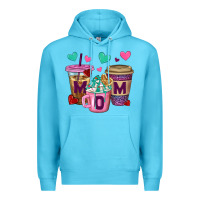 Ocean Blue Western Mom Coffee Cups Premium Hoodie - BundleAndBundleShop