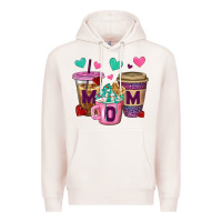 Pale Pink Western Mom Coffee Cups Premium Hoodie - BundleAndBundleShop