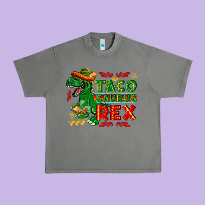 Tacosaurus Rex Urban Heavy Tee Designed By Texasbilliewilder