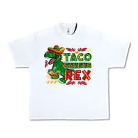 White Tacosaurus Rex Urban Heavy Tee - texasbilliewilder