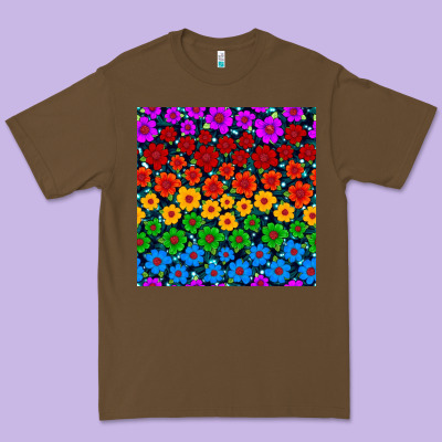 Pride Lgbtq Flowers Seamless Pattern Premium Tee Designed By Bundleandbundleshop
