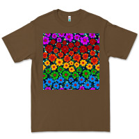 Cacao Pride lgbtq flowers seamless pattern Premium Tee - BundleAndBundleShop