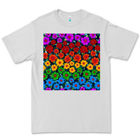 Dove Grey Pride lgbtq flowers seamless pattern Premium Tee - BundleAndBundleShop