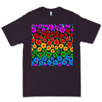 Plum Pride lgbtq flowers seamless pattern Premium Tee - BundleAndBundleShop