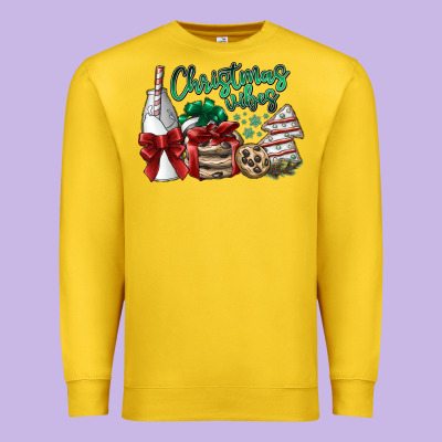 Christmas Vibes Premium Sweatshirt Designed By Sublimationcraftshop
