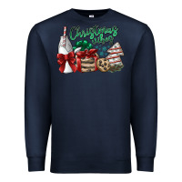 Navy christmas vibes Premium Sweatshirt - SublimationCraftShop