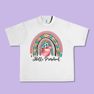 Hello Preschool Urban Heavy Tee Designed By Jahusdesignshop