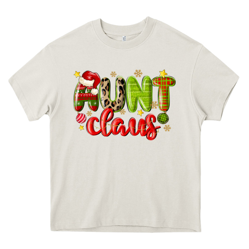Aunt Claus Heavy Core Tee by MaliasSmallBusiness | Teevron