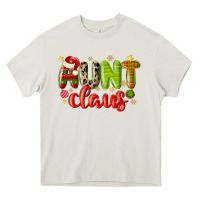 Cream aunt claus Heavy Core Tee - MaliasSmallBusiness