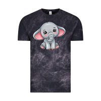 Cloud Black elephant Vintage Tee - texasbilliewilder