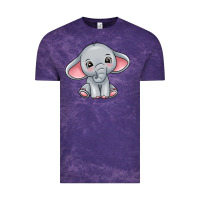 Cloud Purple elephant Vintage Tee - texasbilliewilder