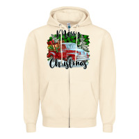 Sandshell Merry Christmas Truck With Gifts Zipper Hoodie - FaDigitalArtStudio