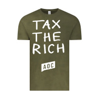 Vintage Olive aoc tax the rich Vintage Tee - baoMotion
