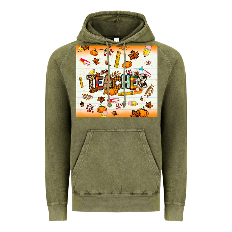 Teacher Fall Vintage Hoodie by NancyCooperArtShop | Teevron