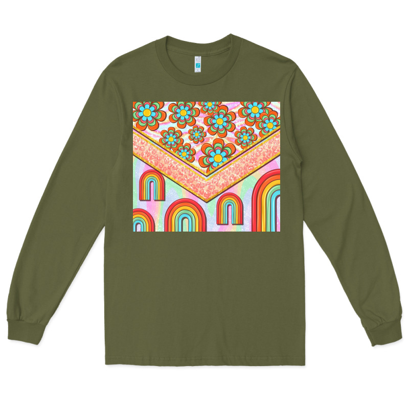 Hippie Rainbow And Daisy Long Sleeve Tee by TumblerDesignByShophia | Teevron