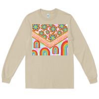 Mushroom hippie rainbow and daisy Long Sleeve Tee - TumblerDesignByShophia