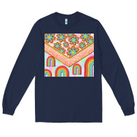 Navy hippie rainbow and daisy Long Sleeve Tee - TumblerDesignByShophia