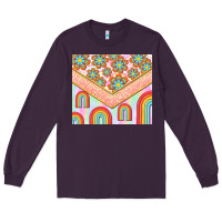 Plum hippie rainbow and daisy Long Sleeve Tee - TumblerDesignByShophia