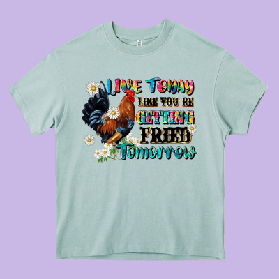 Live Today Like Fried Tomorrow Heavy Core Tee Designed By Jahusdesignshop