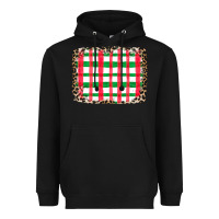Black Christmas Pattern Heavyweight Hoodie - CowhideDigitalArt