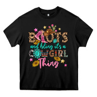 Black boots and bling it's a cowgirl thing Heavy Core Tee - MaliasSmallBusiness