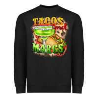 Black Tacos and margs Heavyweight Sweatshirt - FaDigitalArtStudio