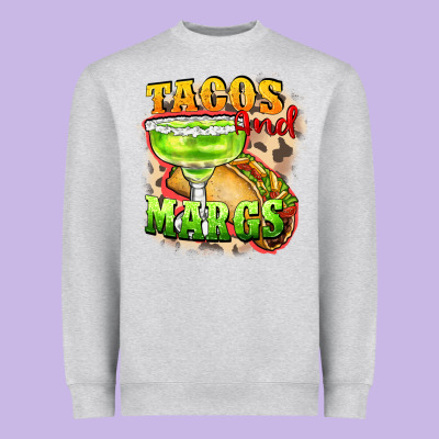 Tacos And Margs Heavyweight Sweatshirt Designed By Fadigitalartstudio