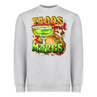 Heather Grey Tacos and margs Heavyweight Sweatshirt - FaDigitalArtStudio