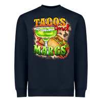 Navy Tacos and margs Heavyweight Sweatshirt - FaDigitalArtStudio