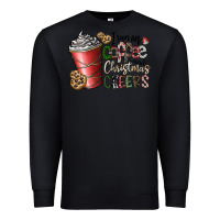 Black I Run On Coffee And Christmas Cheers Premium Sweatshirt - CowhideDigitalArt