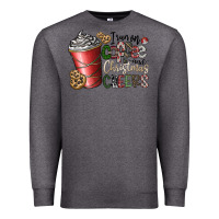 Charcoal Heather I Run On Coffee And Christmas Cheers Premium Sweatshirt - CowhideDigitalArt