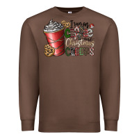Chestnut I Run On Coffee And Christmas Cheers Premium Sweatshirt - CowhideDigitalArt