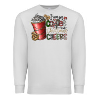Dove Grey I Run On Coffee And Christmas Cheers Premium Sweatshirt - CowhideDigitalArt