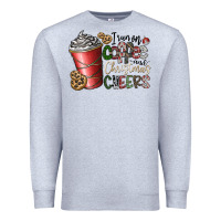 Heather Grey I Run On Coffee And Christmas Cheers Premium Sweatshirt - CowhideDigitalArt