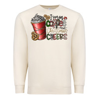 Sandshell I Run On Coffee And Christmas Cheers Premium Sweatshirt - CowhideDigitalArt