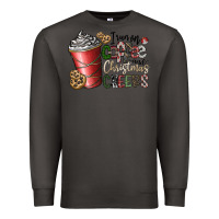 Smoke I Run On Coffee And Christmas Cheers Premium Sweatshirt - CowhideDigitalArt