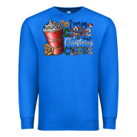 True Royal I Run On Coffee And Christmas Cheers Premium Sweatshirt - CowhideDigitalArt