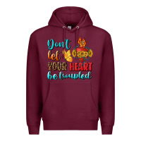 Burgundy Don't Let Your Heart Be Troupled Premium Hoodie - BundleAndBundleShop