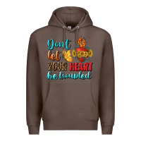 Coffee Don't Let Your Heart Be Troupled Premium Hoodie - BundleAndBundleShop