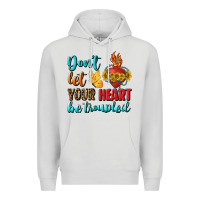 Dove Grey Don't Let Your Heart Be Troupled Premium Hoodie - BundleAndBundleShop