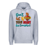 Heather Grey Don't Let Your Heart Be Troupled Premium Hoodie - BundleAndBundleShop