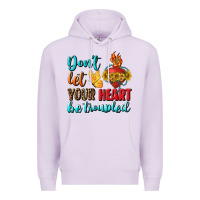 Lilac Don't Let Your Heart Be Troupled Premium Hoodie - BundleAndBundleShop