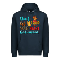 Navy Don't Let Your Heart Be Troupled Premium Hoodie - BundleAndBundleShop