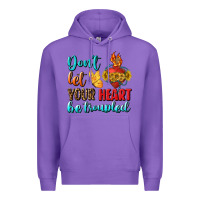 Purple Don't Let Your Heart Be Troupled Premium Hoodie - BundleAndBundleShop