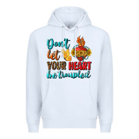 White Don't Let Your Heart Be Troupled Premium Hoodie - BundleAndBundleShop