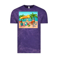 Cloud Purple summer Vintage Tee - RanaPortraitStore