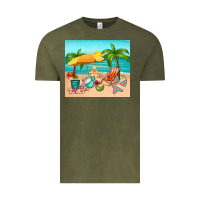 Vintage Olive summer Vintage Tee - RanaPortraitStore