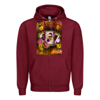 Burgundy tarot cards Zipper Hoodie - BundleAndBundleShop