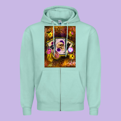 Tarot Cards Zipper Hoodie Designed By Bundleandbundleshop