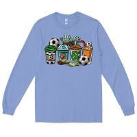Colony Blue Soccer coffee cups Long Sleeve Tee - HowdyJamesFarm